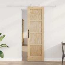 Schuifdeur Natuurlijk en Wit 61 x 198,5 cm Massief grenenhout