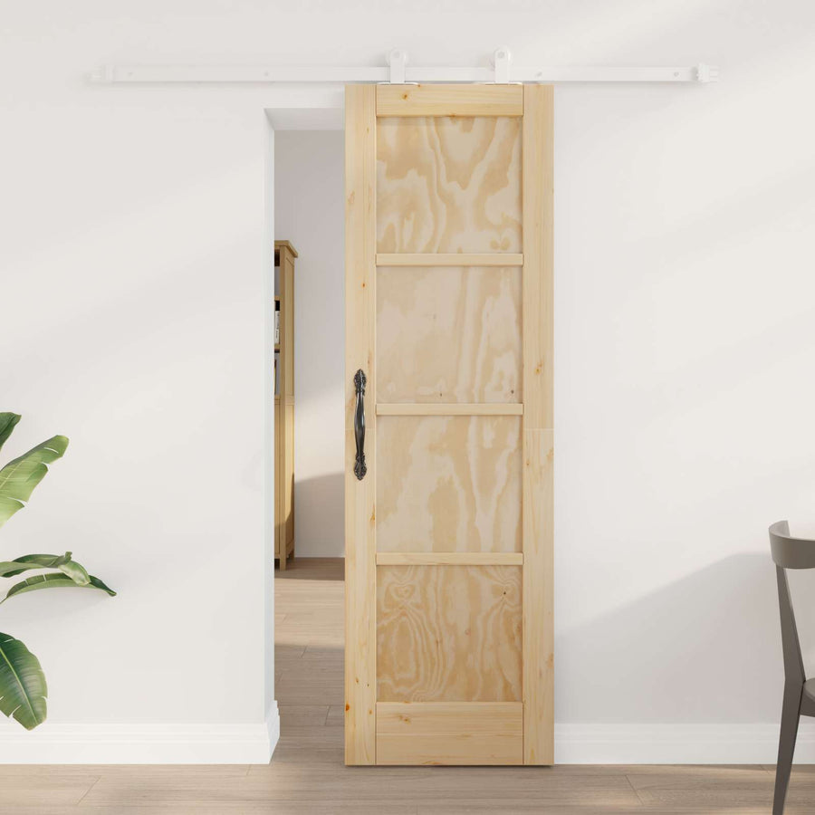 Schuifdeur Natuurlijk en Wit 61 x 198,5 cm Massief grenenhout