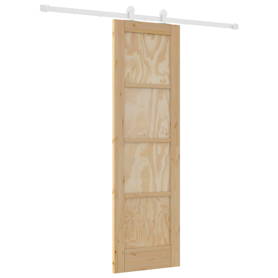 Schuifdeur Natuurlijk en Wit 61 x 198,5 cm Massief grenenhout