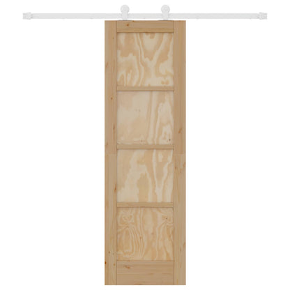 Schuifdeur Natuurlijk en Wit 61 x 198,5 cm Massief grenenhout