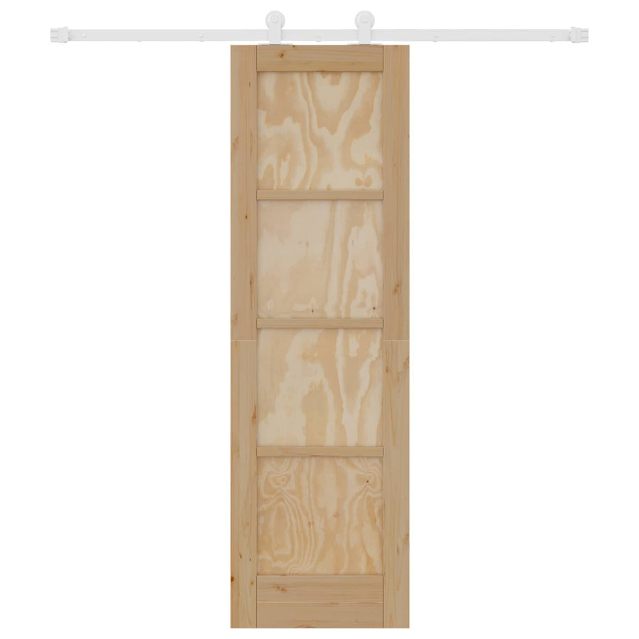 Schuifdeur Natuurlijk en Wit 61 x 198,5 cm Massief grenenhout