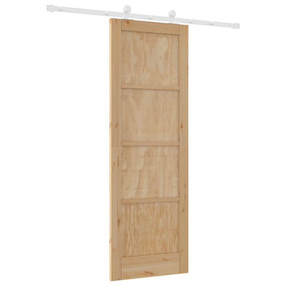 Schuifdeur Natuurlijk en Wit 73,5 x 211 cm Massief grenenhout