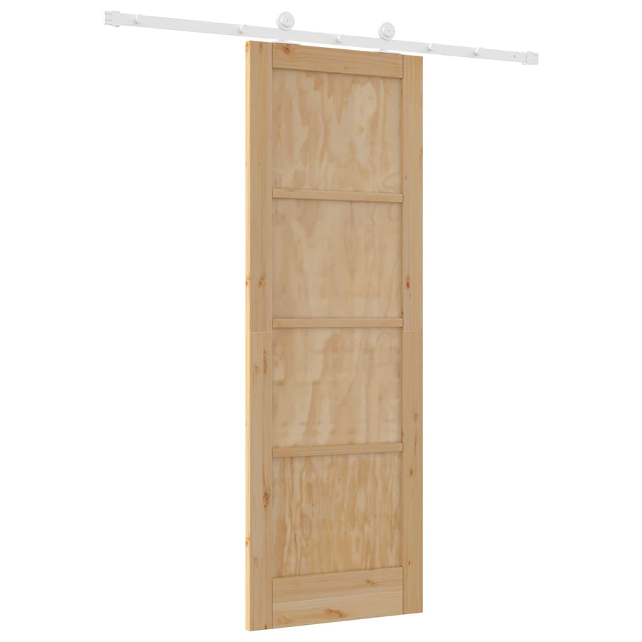 Schuifdeur Natuurlijk en Wit 73,5 x 211 cm Massief grenenhout