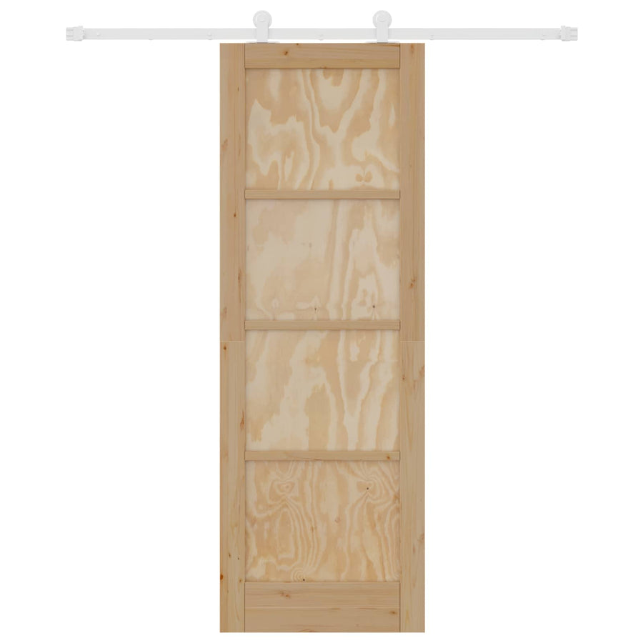 Schuifdeur Natuurlijk en Wit 73,5 x 211 cm Massief grenenhout