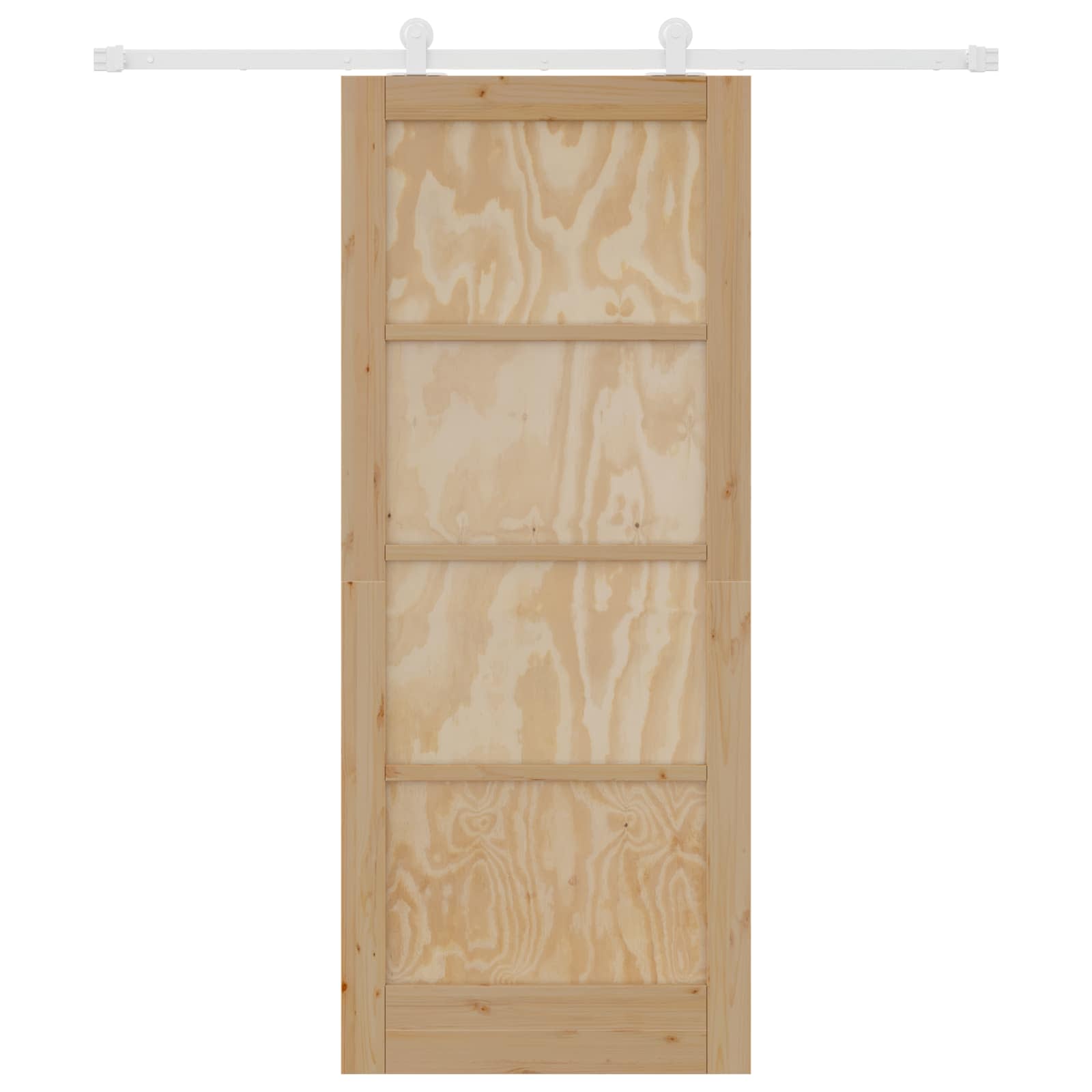 Schuifdeur Natuurlijk en Wit 83 x 202 cm Massief grenenhout