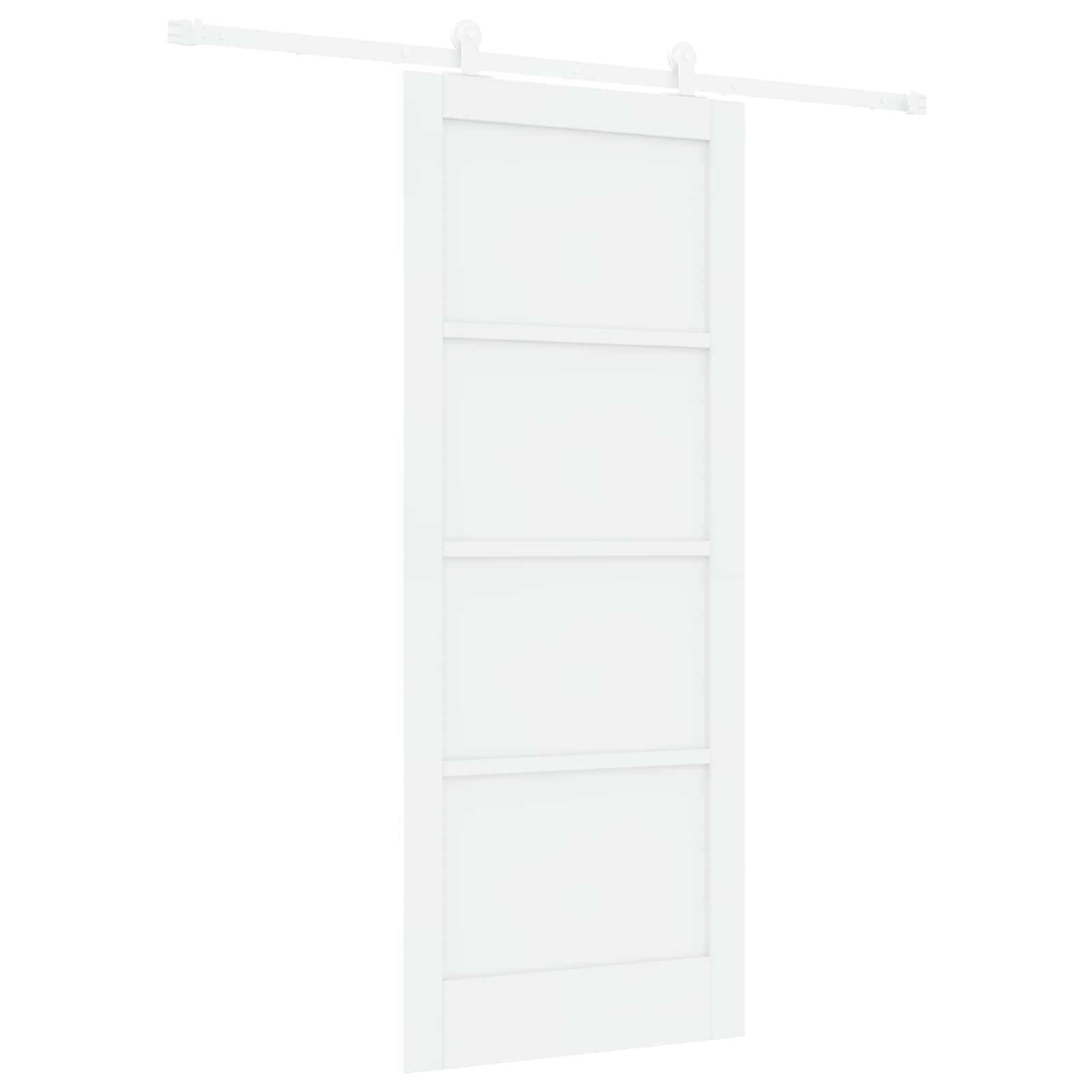 Schuifdeur Wit 83 x 202 cm Massief grenenhout