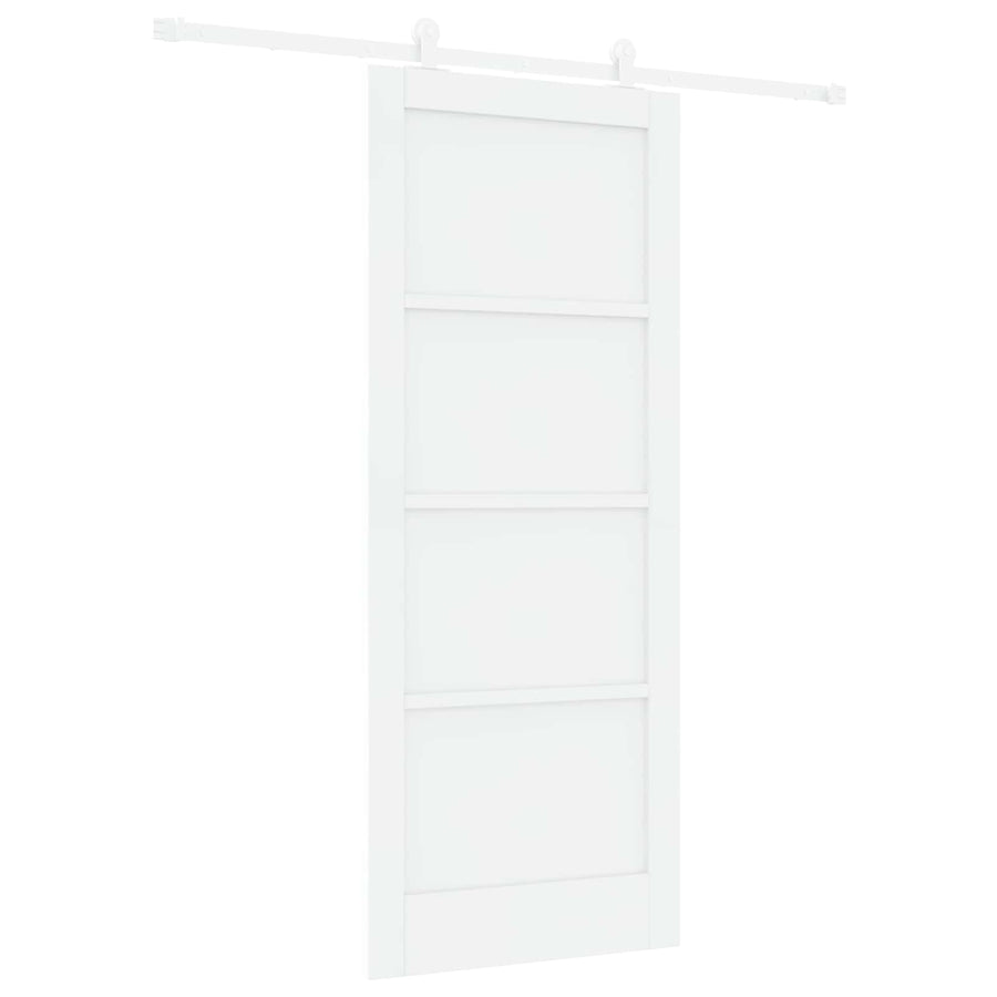 Schuifdeur Wit 83 x 202 cm Massief grenenhout