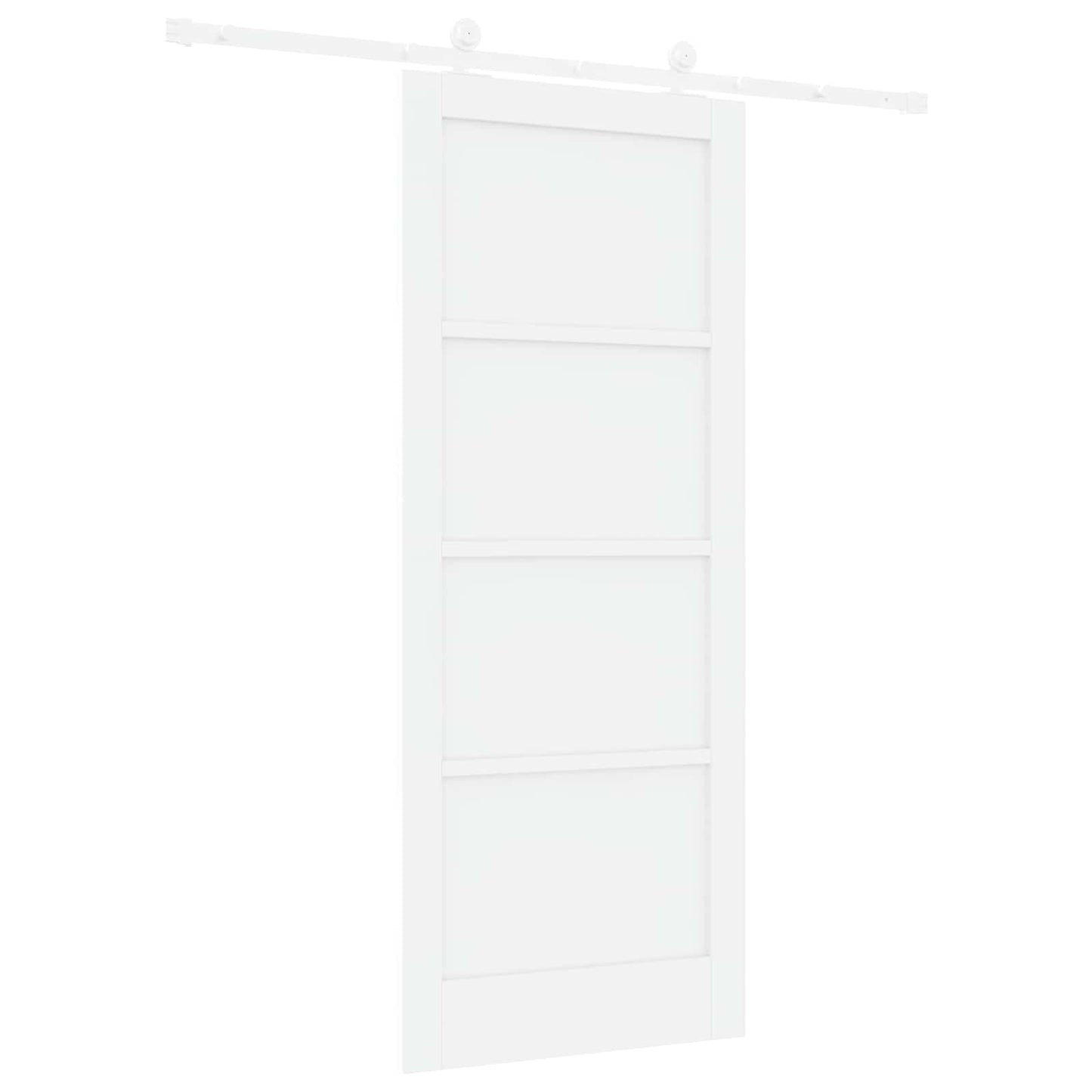 Schuifdeur Wit 83 x 202 cm Massief grenenhout