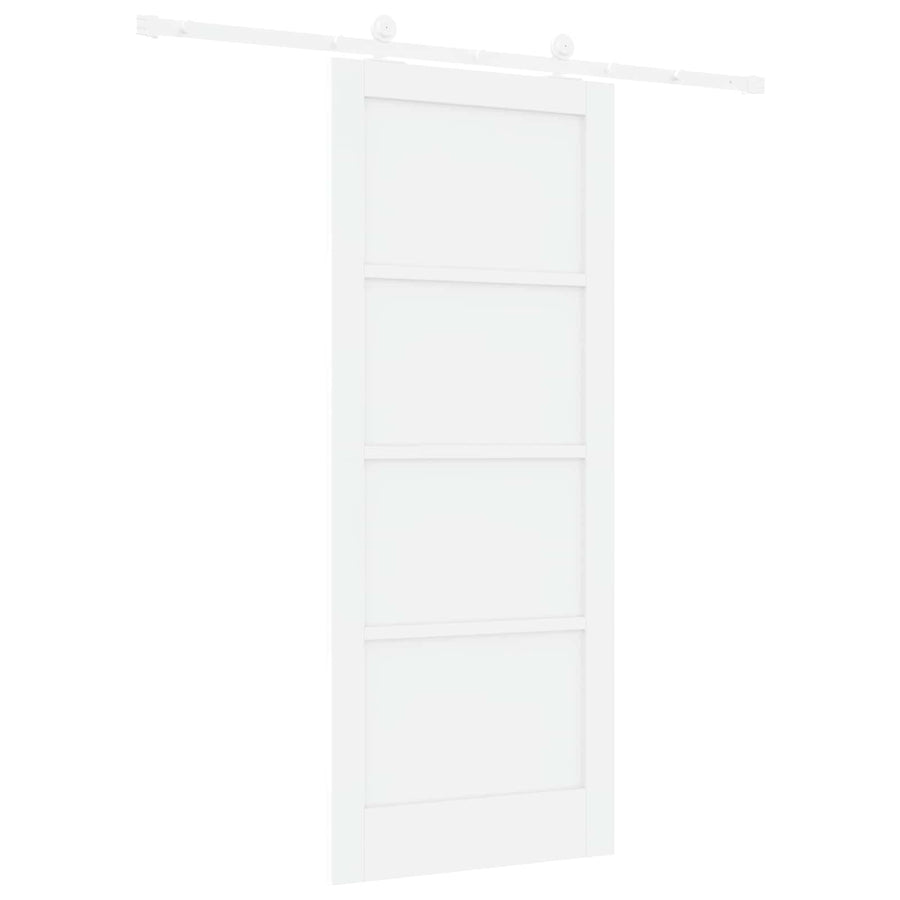 Schuifdeur Wit 83 x 202 cm Massief grenenhout