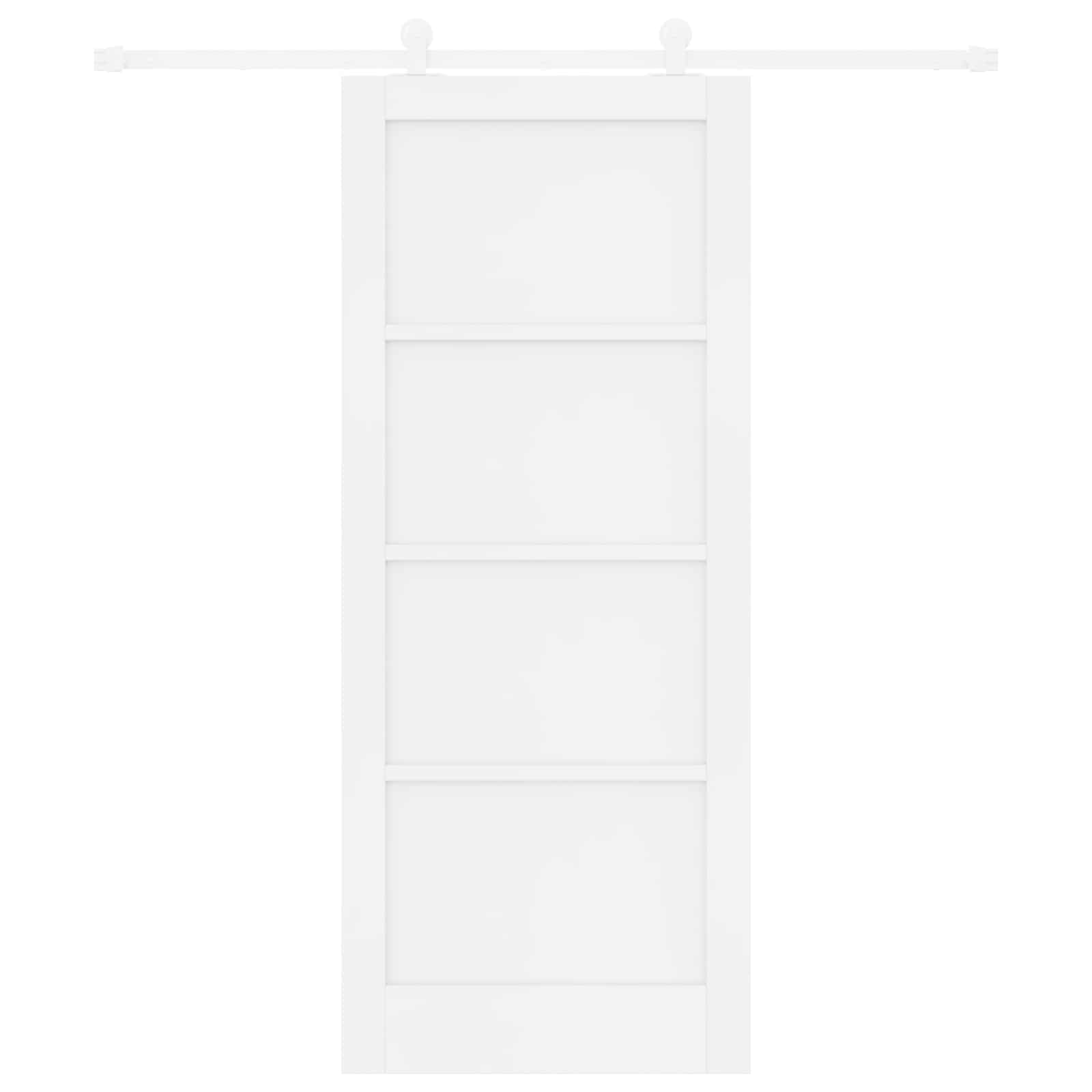 Schuifdeur Wit 83 x 202 cm Massief grenenhout