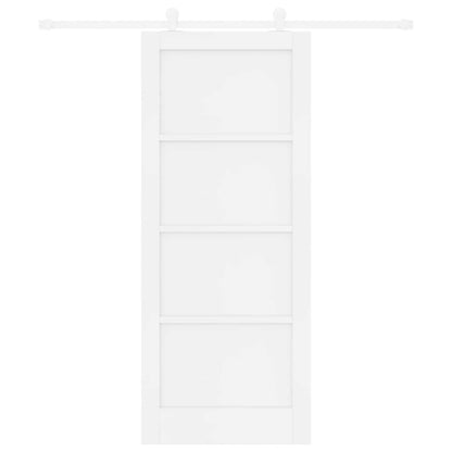 Schuifdeur Wit 83 x 202 cm Massief grenenhout