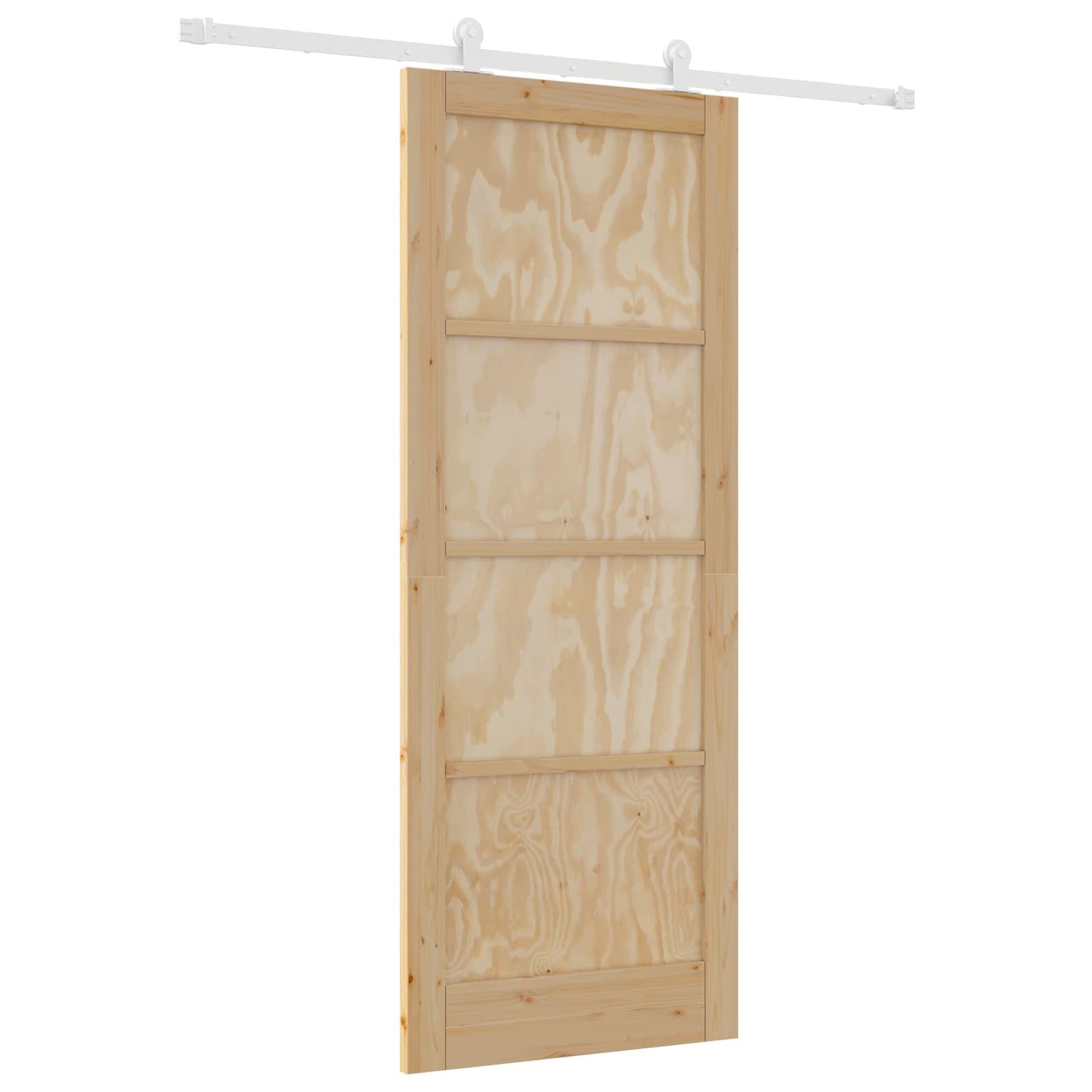 Schuifdeur Natuurlijk en Wit 83 x 211 cm Massief grenenhout