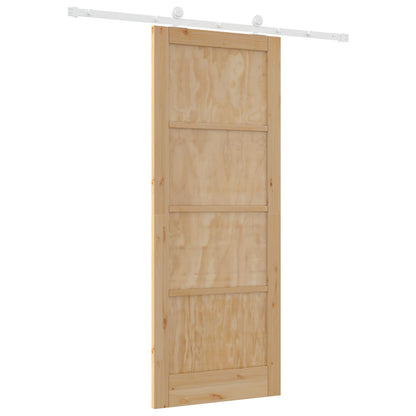 Schuifdeur Natuurlijk en Wit 83 x 211 cm Massief grenenhout