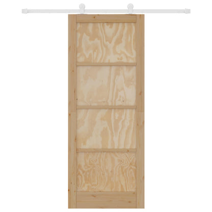 Schuifdeur Natuurlijk en Wit 83 x 211 cm Massief grenenhout
