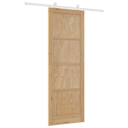Schuifdeur Natuurlijk en Wit 83 x 232 cm Massief grenenhout