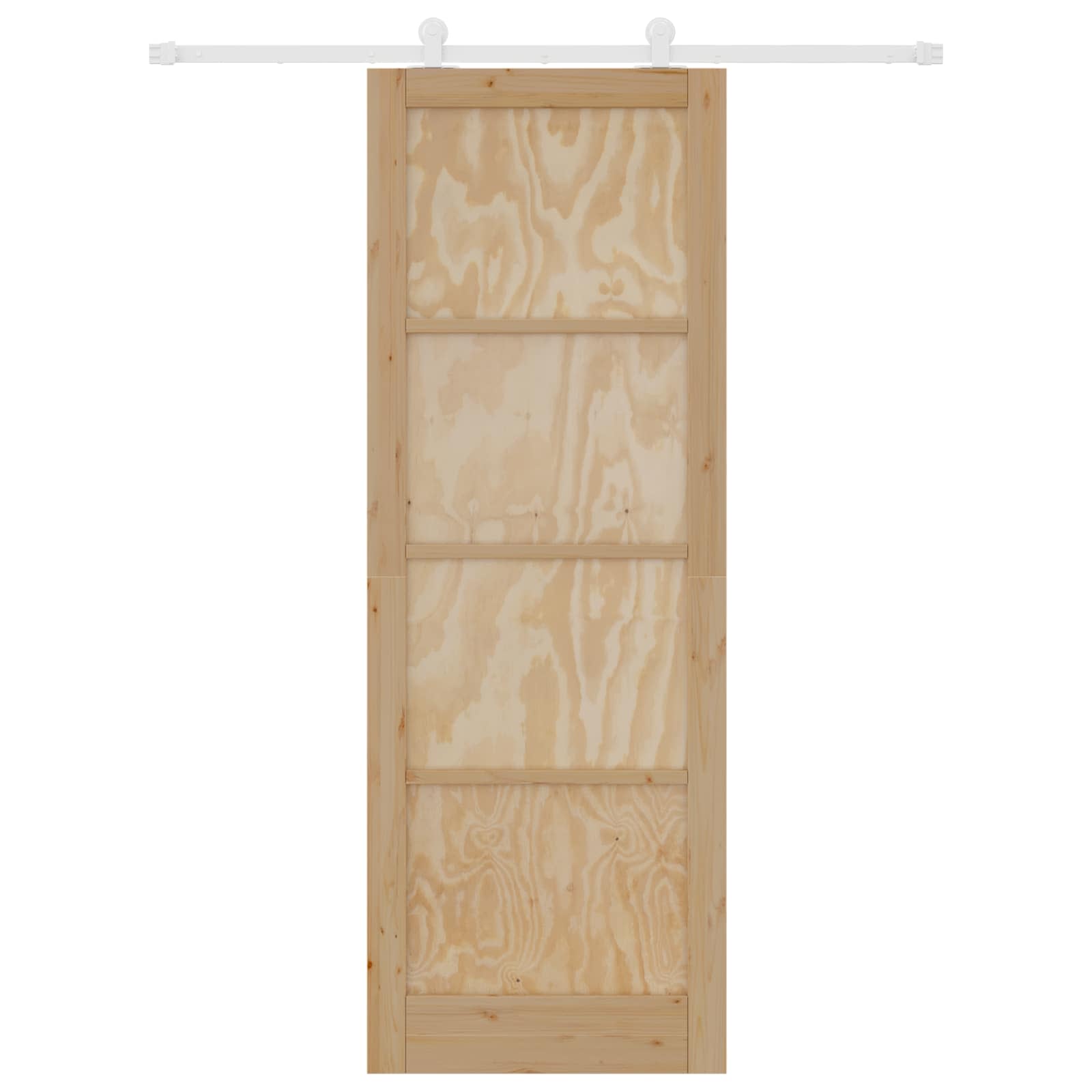 Schuifdeur Natuurlijk en Wit 83 x 232 cm Massief grenenhout