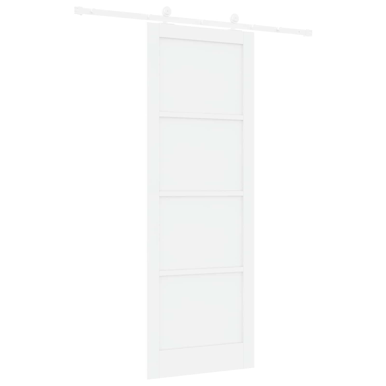 Schuifdeur Wit 83 x 232 cm Massief grenenhout