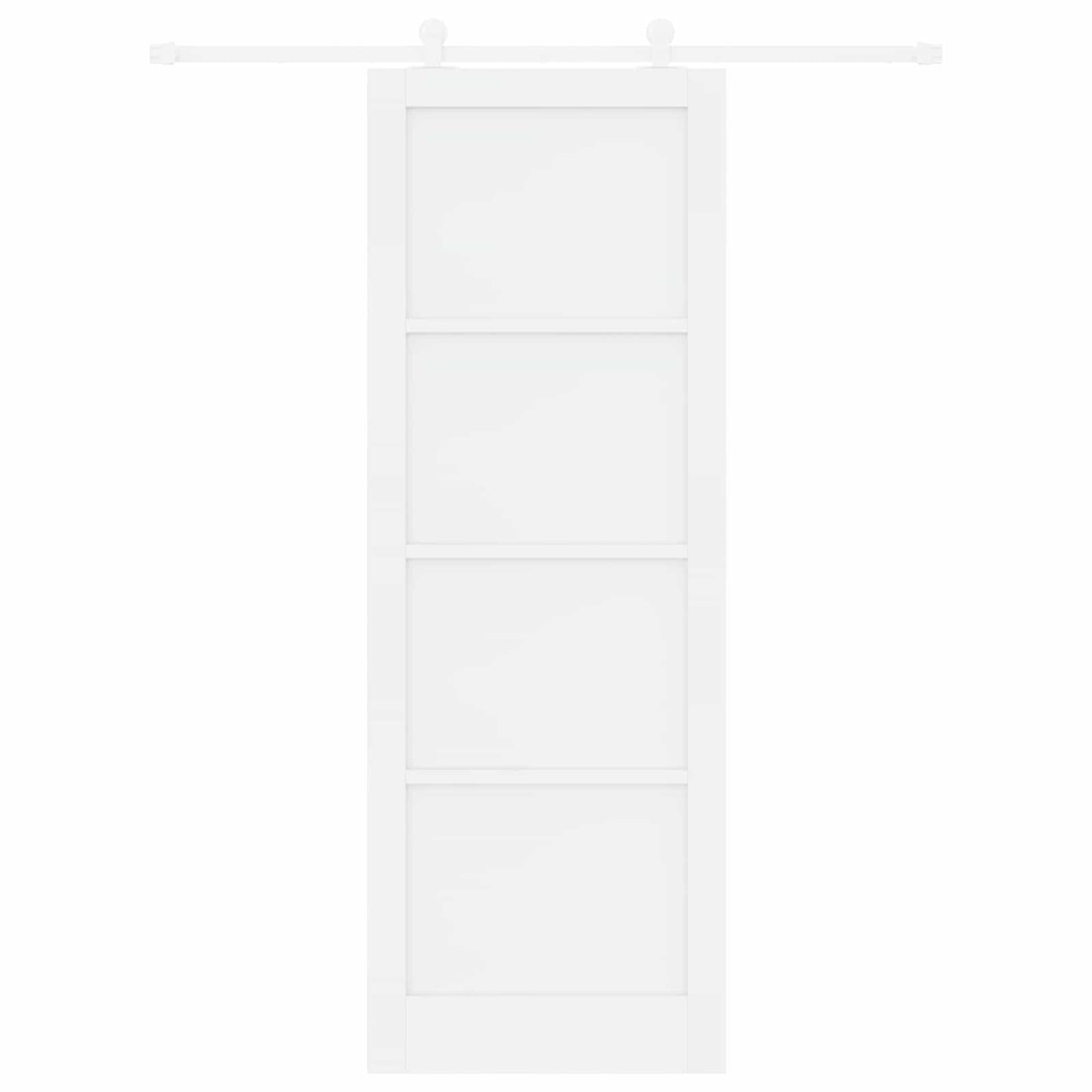 Schuifdeur Wit 83 x 232 cm Massief grenenhout