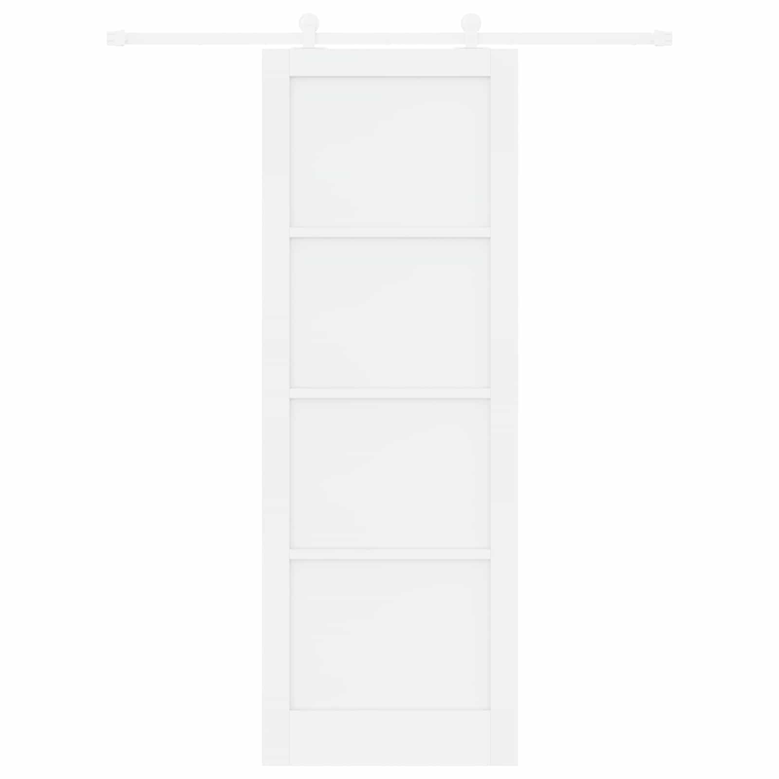 Schuifdeur Wit 83 x 232 cm Massief grenenhout