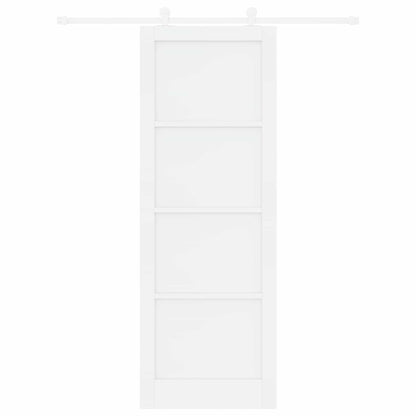 Schuifdeur Wit 83 x 232 cm Massief grenenhout