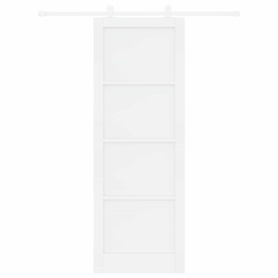 Schuifdeur Wit 83 x 232 cm Massief grenenhout