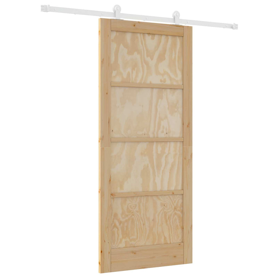 Schuifdeur Natuurlijk en Wit 86 x 198,5 cm Massief grenenhout