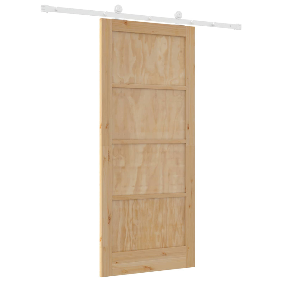 Schuifdeur Natuurlijk en Wit 86 x 198,5 cm Massief grenenhout