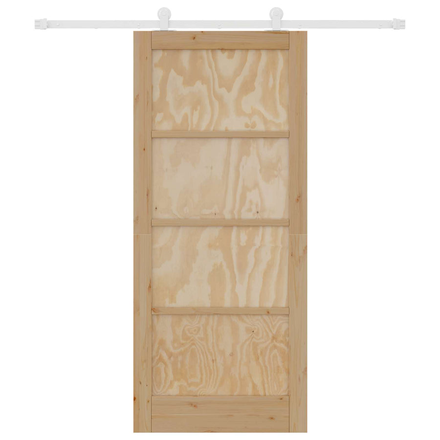 Schuifdeur Natuurlijk en Wit 86 x 198,5 cm Massief grenenhout