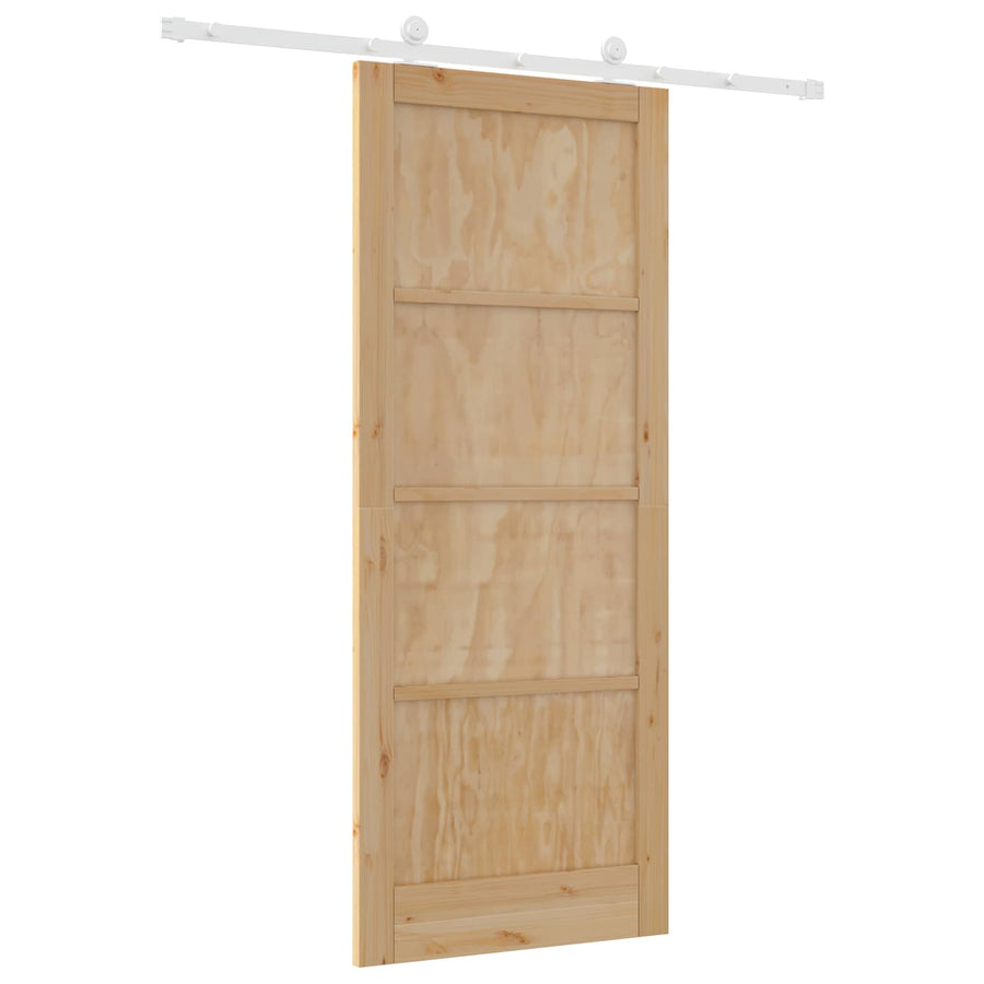 Schuifdeur Natuurlijk en Wit 86 x 211 cm Massief grenenhout