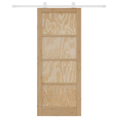 Schuifdeur Natuurlijk en Wit 86 x 211 cm Massief grenenhout