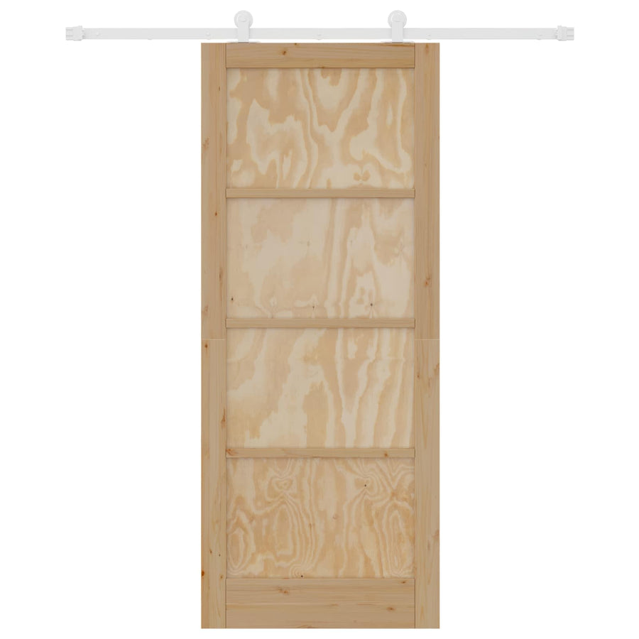 Schuifdeur Natuurlijk en Wit 86 x 211 cm Massief grenenhout