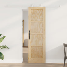Schuifdeur Natuurlijk en Wit 61 x 198,5 cm Massief grenenhout