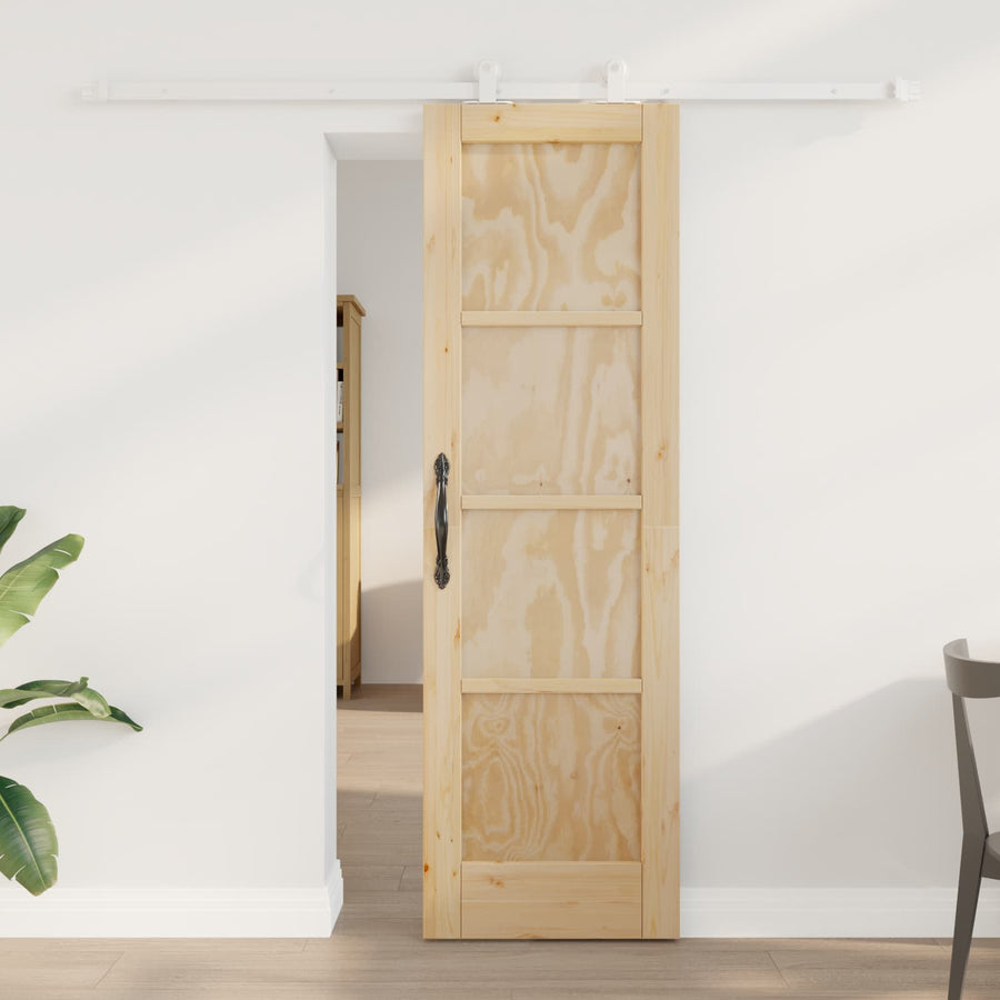 Schuifdeur Natuurlijk en Wit 61 x 198,5 cm Massief grenenhout