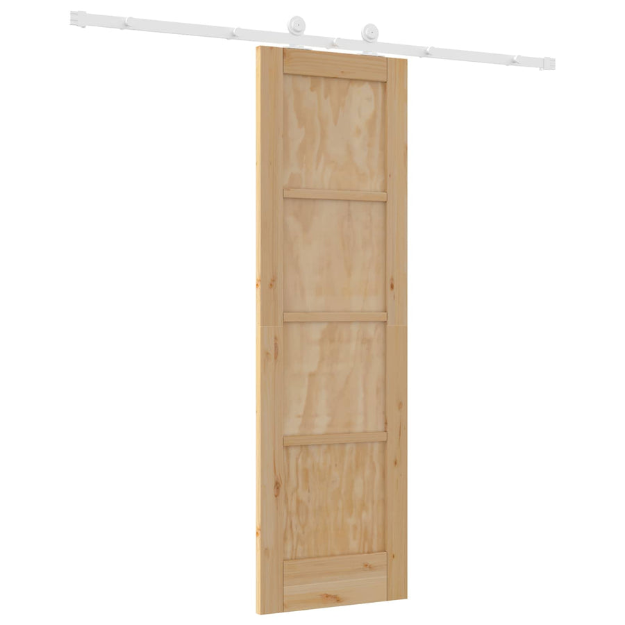Schuifdeur Natuurlijk en Wit 61 x 198,5 cm Massief grenenhout