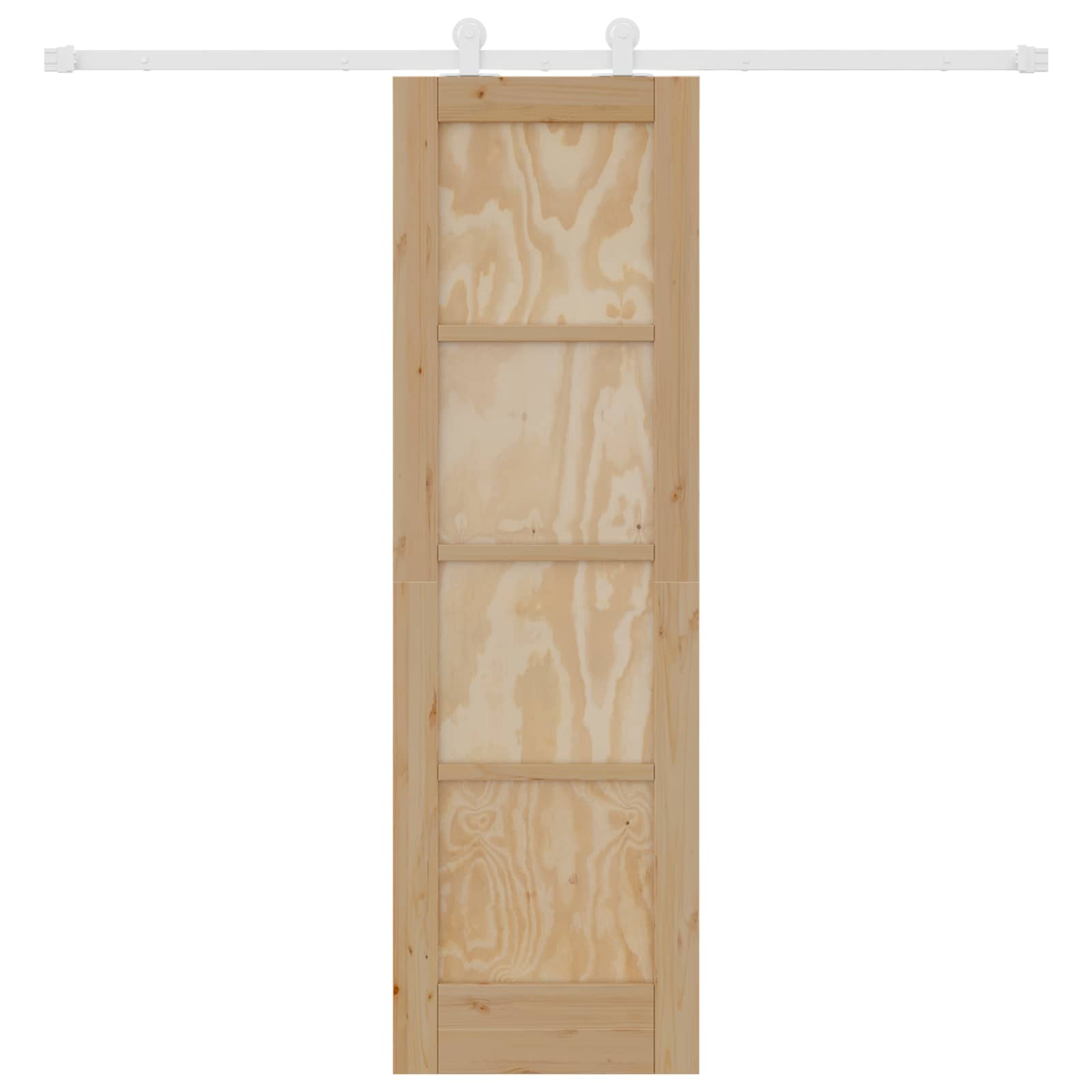 Schuifdeur Natuurlijk en Wit 61 x 198,5 cm Massief grenenhout