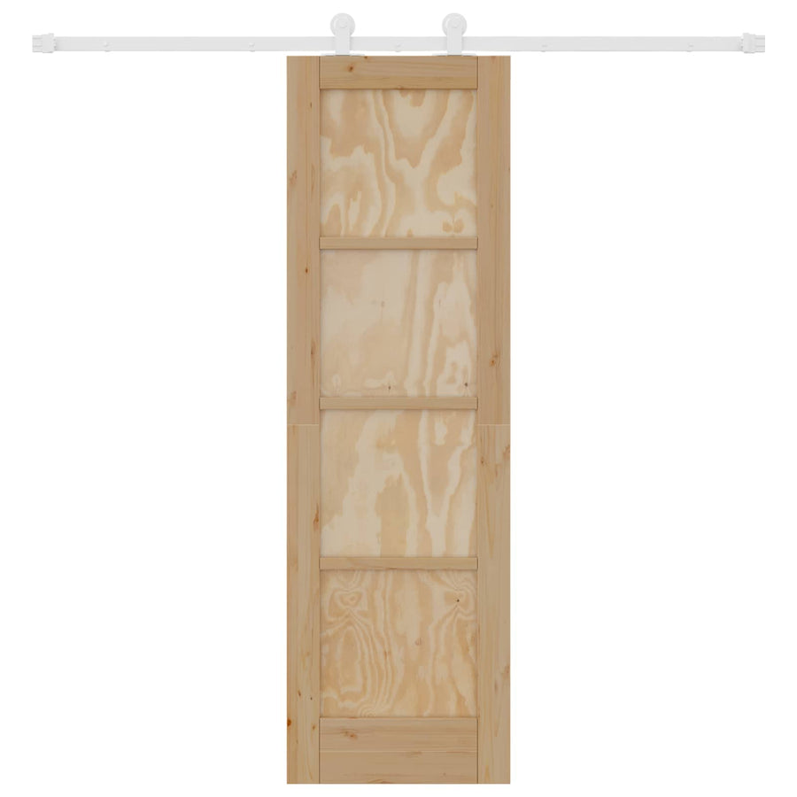Schuifdeur Natuurlijk en Wit 61 x 198,5 cm Massief grenenhout