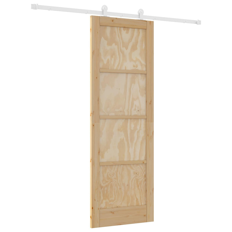 Schuifdeur Natuurlijk en Wit 73,5 x 211 cm Massief grenenhout