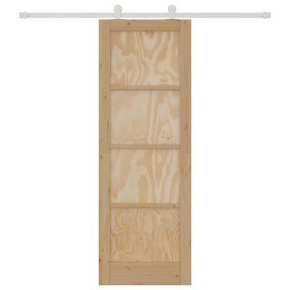 Schuifdeur Natuurlijk en Wit 73,5 x 211 cm Massief grenenhout