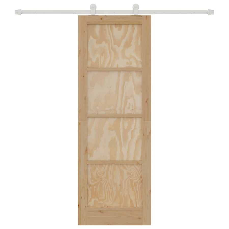 Schuifdeur Natuurlijk en Wit 73,5 x 211 cm Massief grenenhout
