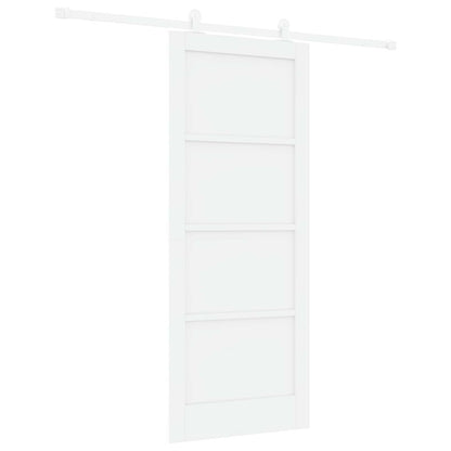 Schuifdeur Wit 83 x 202 cm Massief grenenhout