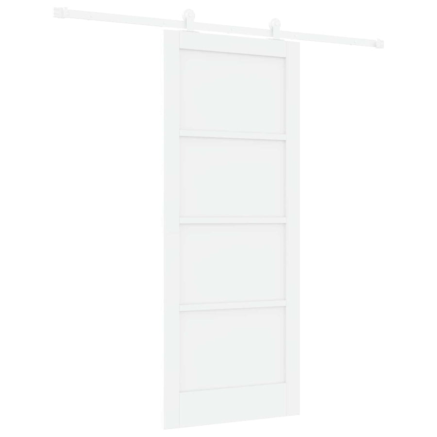 Schuifdeur Wit 83 x 202 cm Massief grenenhout