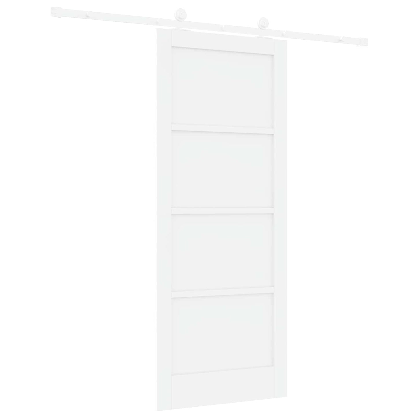 Schuifdeur Wit 83 x 202 cm Massief grenenhout