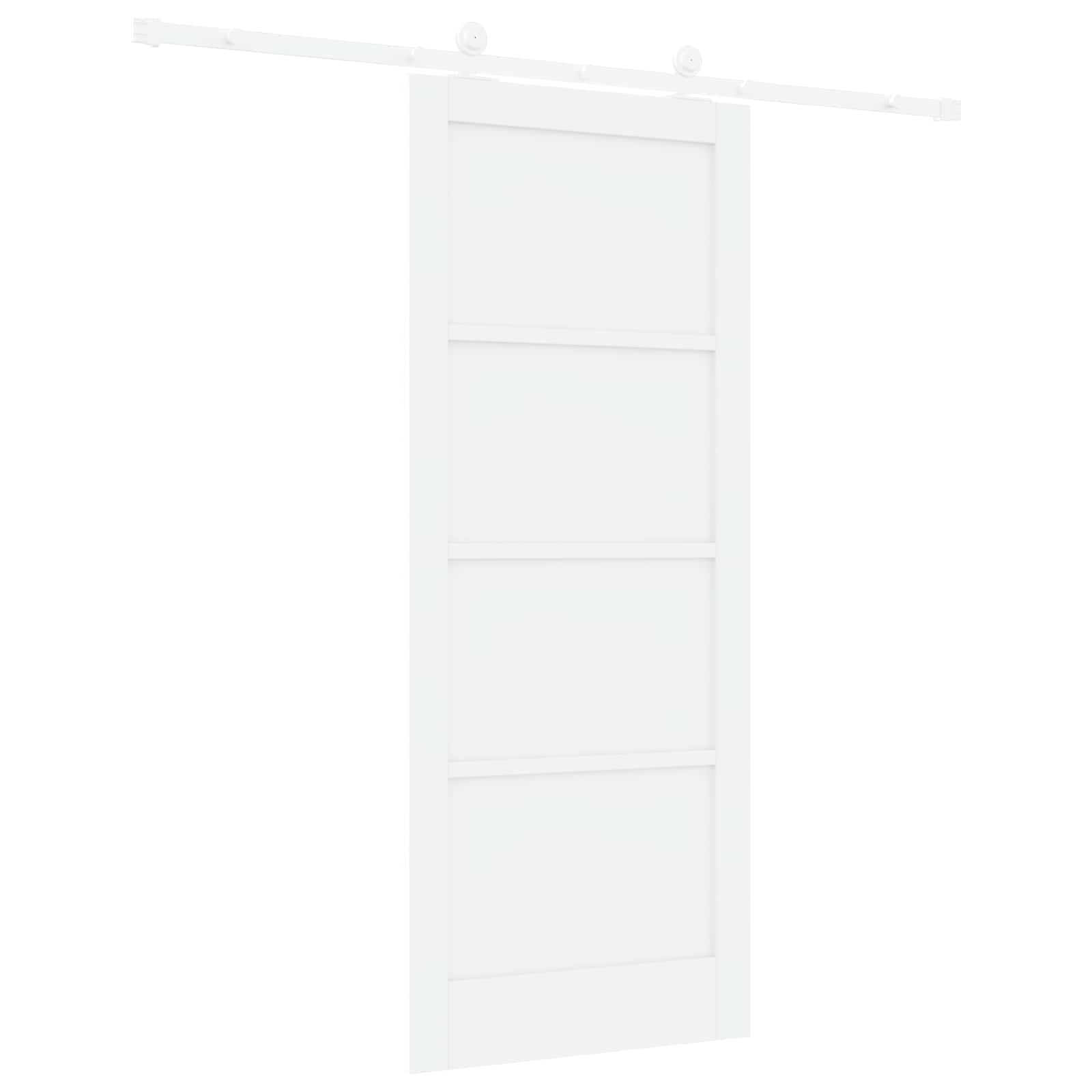 Schuifdeur Wit 83 x 202 cm Massief grenenhout