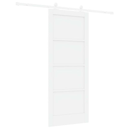 Schuifdeur Wit 83 x 202 cm Massief grenenhout