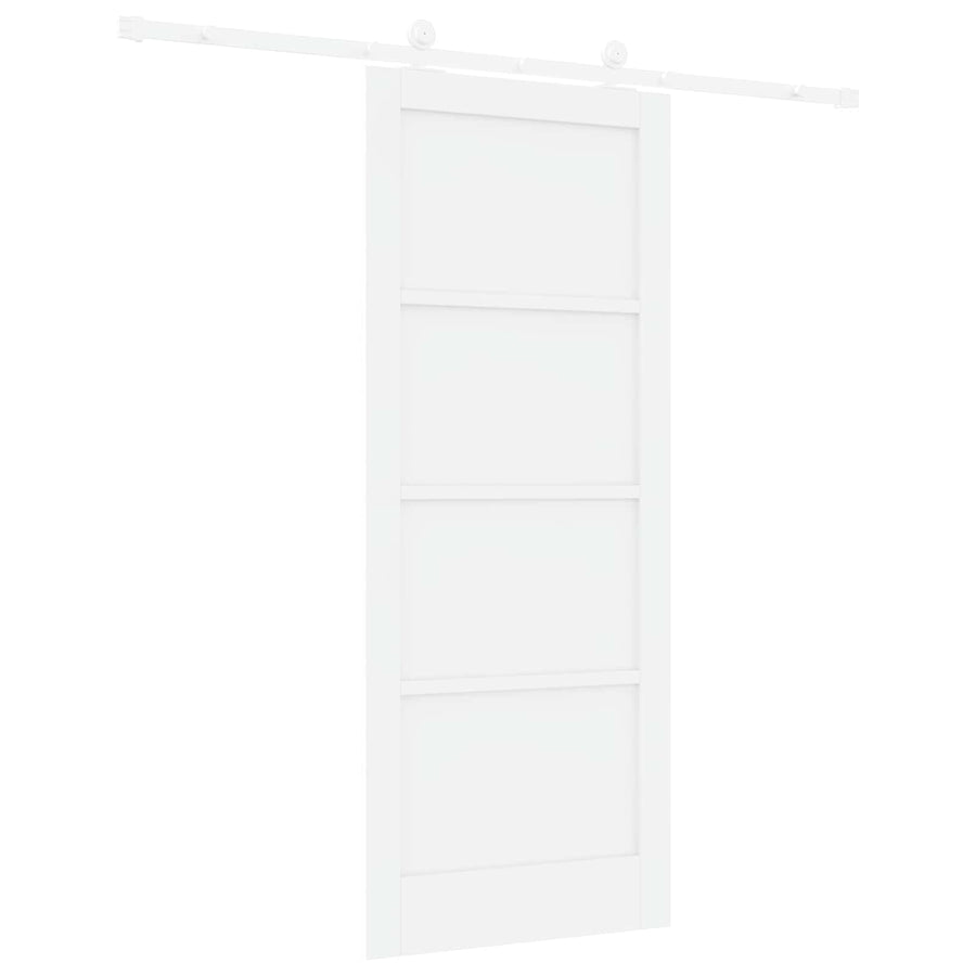 Schuifdeur Wit 83 x 202 cm Massief grenenhout