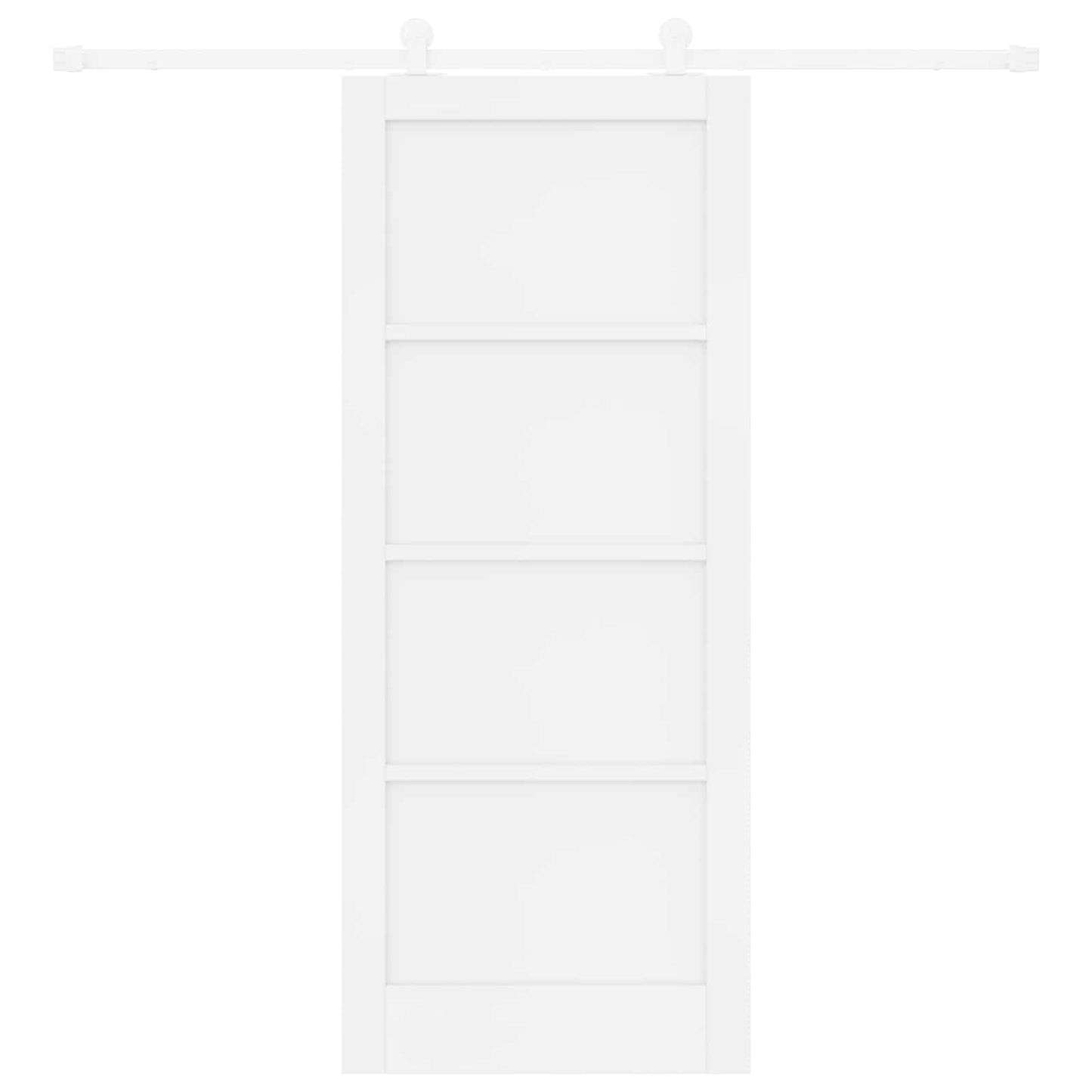Schuifdeur Wit 83 x 202 cm Massief grenenhout