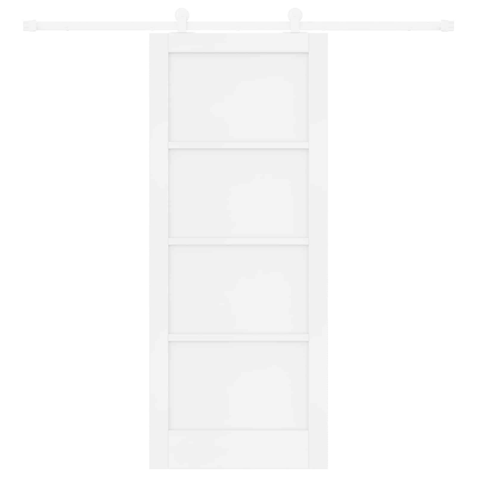 Schuifdeur Wit 83 x 202 cm Massief grenenhout