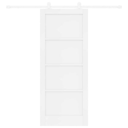 Schuifdeur Wit 83 x 202 cm Massief grenenhout