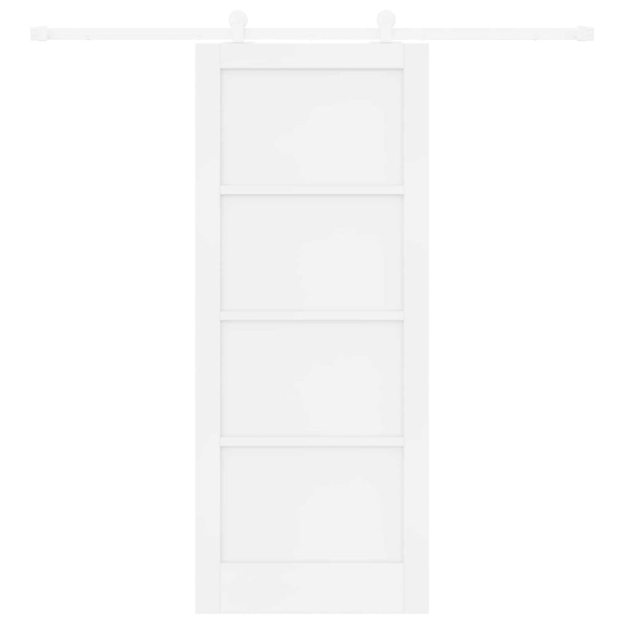 Schuifdeur Wit 83 x 202 cm Massief grenenhout