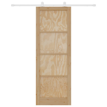 Schuifdeur Natuurlijk en Wit 83 x 232 cm Massief grenenhout